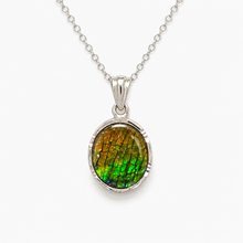 将图片加载到图库查看器,Sterling Silver Dragon Skin Ammolite Pendant