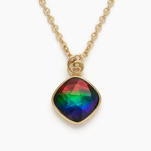 将图片加载到图库查看器,AA Cushion Ammolite Pendant in 10K Gold