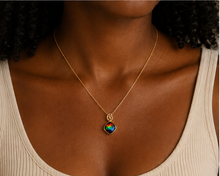 Load image into Gallery viewer, AA Cushion Ammolite Pendant in 10K Gold
