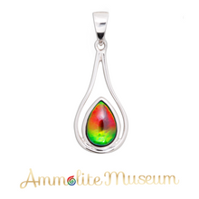 将图片加载到图库查看器,Ammolite Pendant Sterling Silver NAOMI Teardrop Pendant