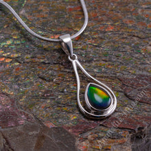 将图片加载到图库查看器,Ammolite Pendant Sterling Silver NAOMI Teardrop Pendant