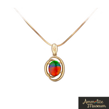 将图片加载到图库查看器,14K Gold Oval Harmony Ammolite Pendant