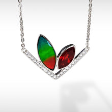 Load image into Gallery viewer, Ammolite Pendant Sterling Silver RABBIT Pendant with Garnet and Topaz