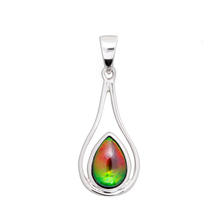 将图片加载到图库查看器,Ammolite Pendant Sterling Silver NAOMI Teardrop Pendant