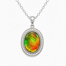 将图片加载到图库查看器，Landscape Ammolite Pandent 925 Sterling Silver 20x15
