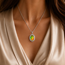 将图片加载到图库查看器，Landscape Ammolite Pandent 925 Sterling Silver 20x15

