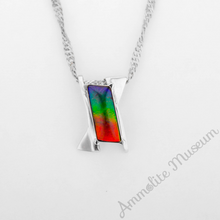 Load image into Gallery viewer, BAG X Shape 14k White Gold Pendant

