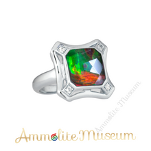 Load image into Gallery viewer, Sterling Silver Princess Ammolite Ring
