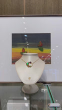 Load and play video in Gallery viewer, Ammolite Necklace 18k Gold Vermeil RADIANT Slider Necklace with Garnet and Citrine

