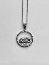 Load image into Gallery viewer, Sleeping Mother Bear &amp; Cubs NORTHERN SPIRIT Sterling Silver Pendant with Canadian Diamond

