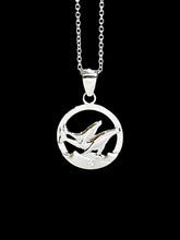 Load image into Gallery viewer, Grey Whale &amp; Calf NORTHERN SPIRIT Sterling Silver Pendant with Canadian Diamond
