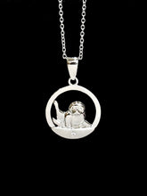 将图片加载到图库查看器，Seal Pup NORTHERN SPIRIT Sterling Silver Pendant with Canadian Diamond
