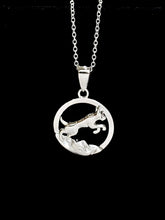 Load image into Gallery viewer, Mystic Lynx NORTHERN SPIRIT Sterling Silver Pendant with Canadian Diamond
