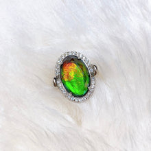 将图片加载到图库查看器，Ammolite Ring Sterling Silver KNOTS Ring
