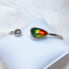 将图片加载到图库查看器，Ammolite Bracelet Sterling Silver WAVES Bracelet
