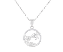 Load image into Gallery viewer, Mystic Lynx NORTHERN SPIRIT Sterling Silver Pendant with Canadian Diamond
