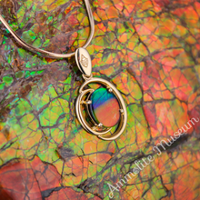 Load image into Gallery viewer, 14K Gold Oval Harmony Ammolite Pendant
