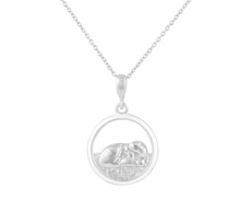 Load image into Gallery viewer, Sleeping Mother Bear &amp; Cubs NORTHERN SPIRIT Sterling Silver Pendant with Canadian Diamond
