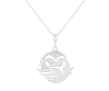 Load image into Gallery viewer, Snow Geese NORTHERN SPIRIT Sterling Silver Pendant with Canadian Diamond
